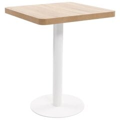 Bistropöytä vaaleanruskea 60x60 cm MDF hinta ja tiedot | Ruokapöydät | hobbyhall.fi