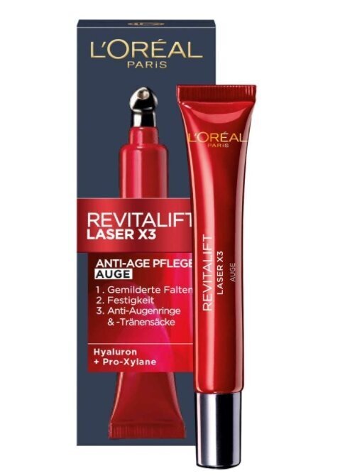 Kirkastava Silmänympärysvoide, L'Oréal Laser X, 15 ml hinta ja tiedot | Silmänympärysvoiteet ja seerumit | hobbyhall.fi