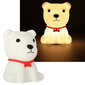 Silikoni LED yövalo "Puppy", valkoinen hinta ja tiedot | Lastenhuoneen valaisimet | hobbyhall.fi