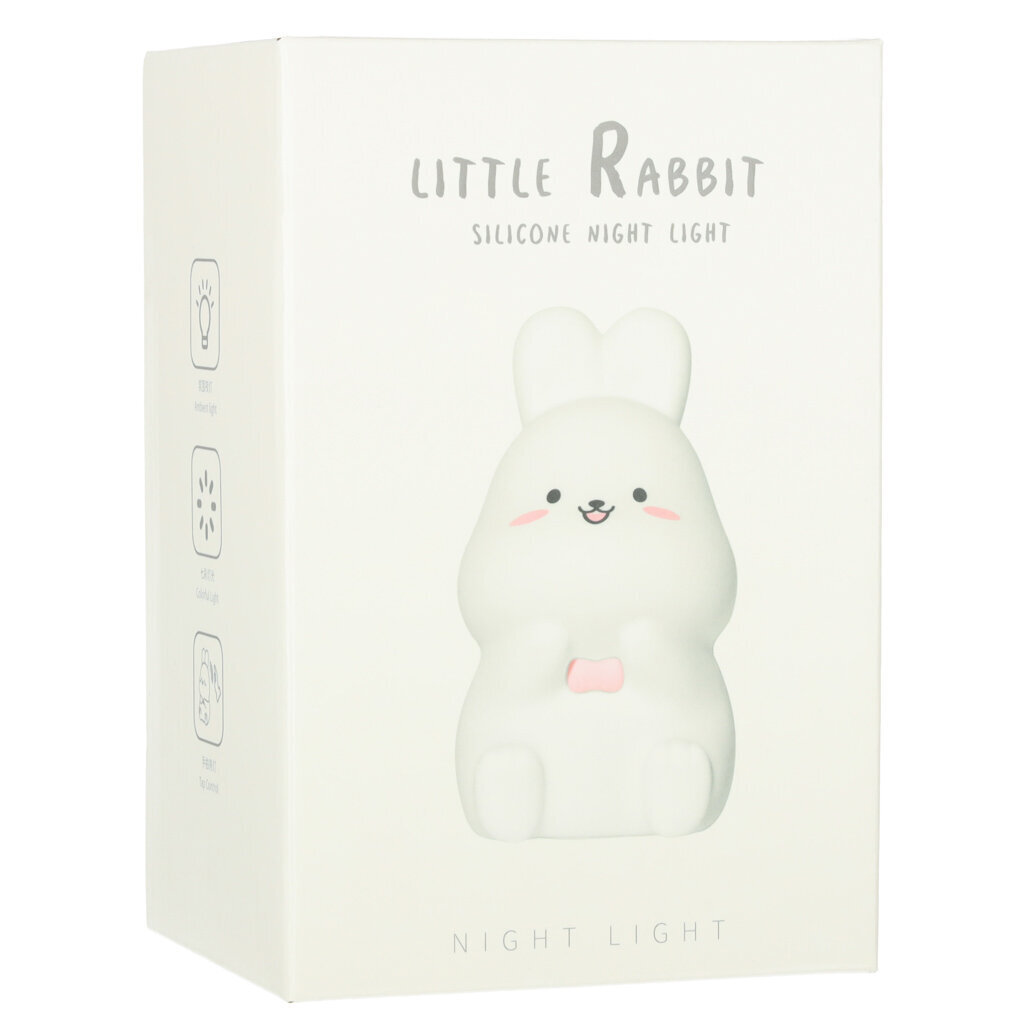 Silikoni LED yövalo "Bunny", valkoinen hinta ja tiedot | Lastenhuoneen valaisimet | hobbyhall.fi