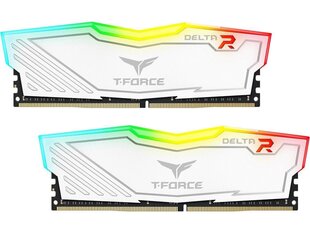 Muistiryhmäryhmä T-Force Delta RGB valkoinen DDR4 - 16 Gt (2x8 Gt) 3200 MHz CL16-20-20-40 1,35 V hinta ja tiedot | Muisti (RAM) | hobbyhall.fi