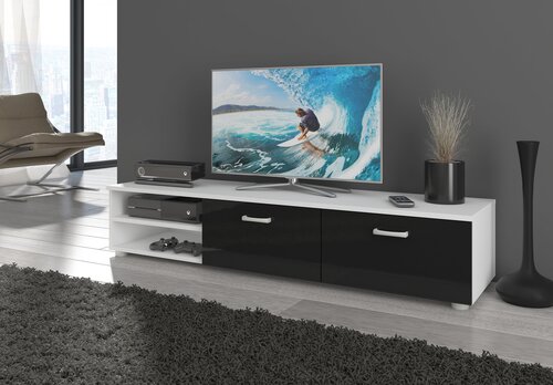TV-pöytä Magic, musta/valkoinen hinta ja tiedot | TV-tasot | hobbyhall.fi