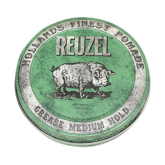 Reuzel Green Medium Hold Grease, hiusvaha 113g hinta ja tiedot | Kampaamotuotteet | hobbyhall.fi