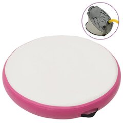 Täytettävä voimistelumatto pumpulla 100x100x10 cm PVC pinkki hinta ja tiedot | vidaXL Kuntoiluvälineet | hobbyhall.fi