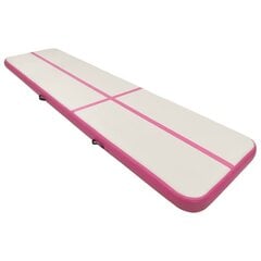 Täytettävä voimistelumatto pumpulla 800x100x20 cm PVC pinkki hinta ja tiedot | Joogamatot | hobbyhall.fi