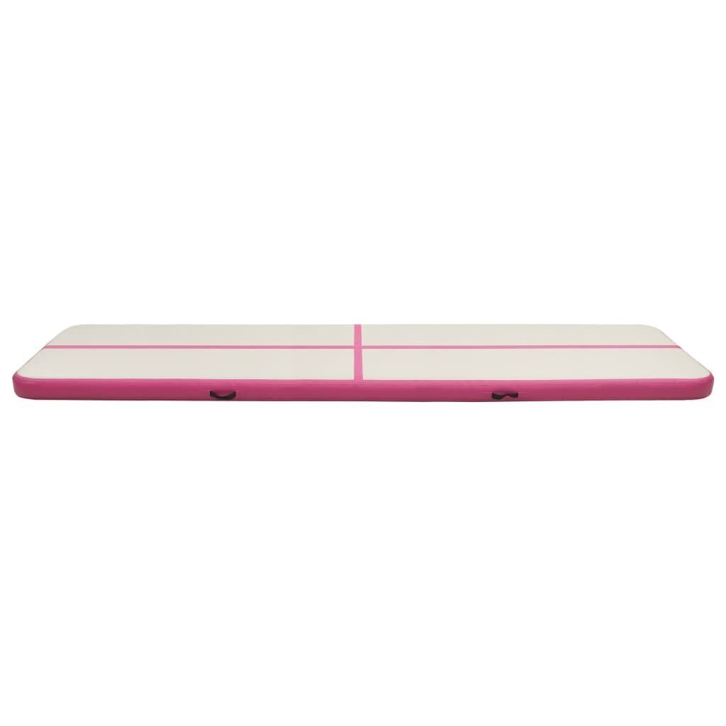 Täytettävä voimistelumatto pumpulla 600x100x20 cm PVC pinkki hinta ja tiedot | Joogamatot | hobbyhall.fi