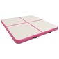 Täytettävä voimistelumatto pumpulla 200x200x15 cm PVC pinkki hinta ja tiedot | Joogamatot | hobbyhall.fi