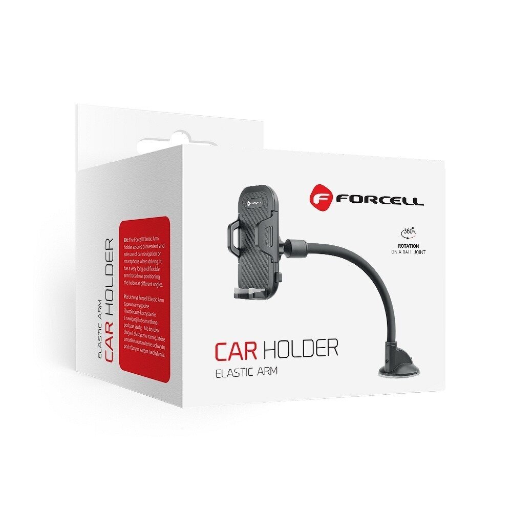 FORCELL Bracket autoteline pitkällä joustavalla 17cm varrella/autotelineellä hinta ja tiedot | Puhelintelineet | hobbyhall.fi