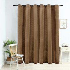 Pimennysverho metallirenkailla sametti beige 290x245 cm hinta ja tiedot | Verhot | hobbyhall.fi