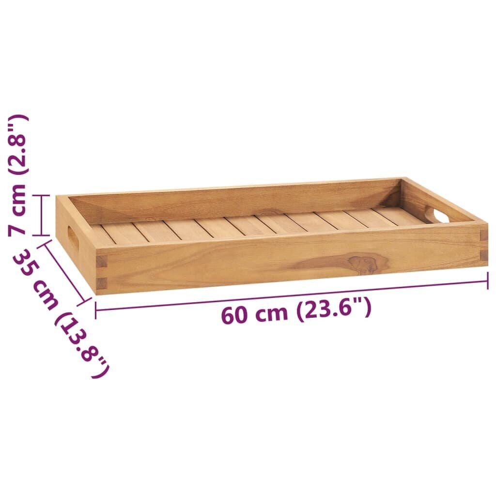 Tarjotin 60x35 cm täysi tiikki hinta ja tiedot | Astiat | hobbyhall.fi