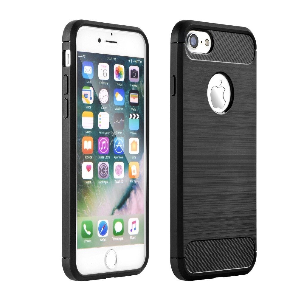 Forcell CARBON kotelo IPHONE 12 / 12 PRO mustalle hinta ja tiedot | Puhelimen kuoret ja kotelot | hobbyhall.fi