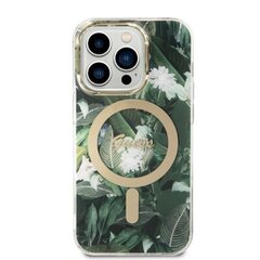 Guess asettaa tapauksessa + laturi iPhone 14 Pro Max 6,7 GUBPP14XHJEACSA vihreä kova kotelo Jungle MagSafe hinta ja tiedot | Puhelimen kuoret ja kotelot | hobbyhall.fi