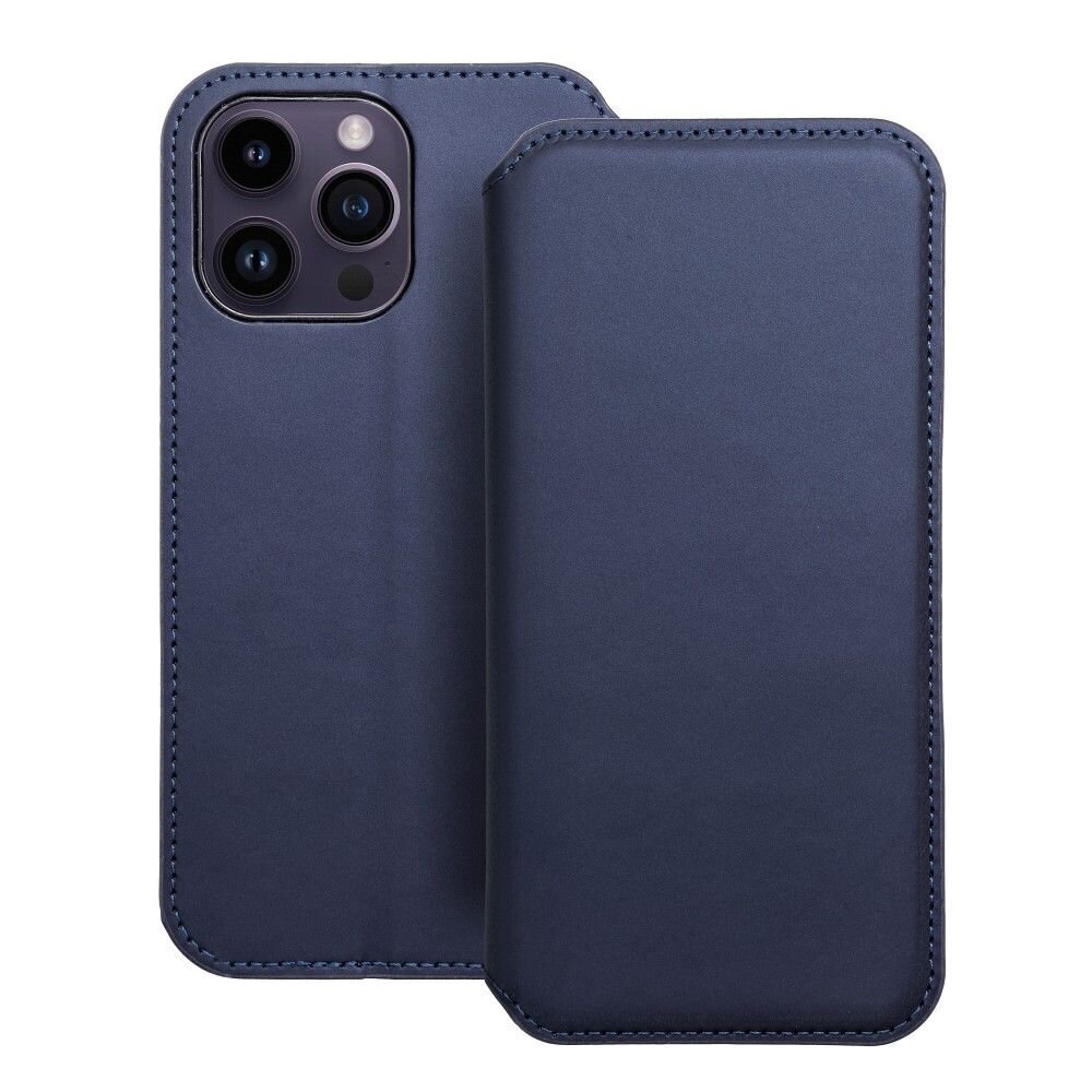 Dual pocket book for IPHONE 14 PRO MAX tummansininen väri hinta ja tiedot | Puhelimen kuoret ja kotelot | hobbyhall.fi