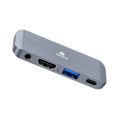 Sovitin BIAZE R31 4in1 Type-C Sisään USB3.0 PD60W HDMI AUX 3.5mm för HUAWEI Mate40/P50 Samsung S20 iPad Pro hinta ja tiedot | Adapterit | hobbyhall.fi