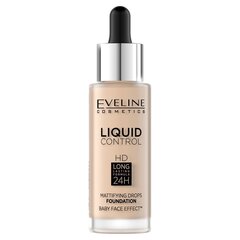 Eveline Cosmetics Nestemäinen HD 24H -meikkivoide, Dropper 001 Porcelain, 32ml. hinta ja tiedot | Meikkivoiteet ja puuterit | hobbyhall.fi