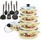 Klausberg Enamel Kitchen Pot Set 10 kpl hinta ja tiedot | Kattilat ja painekattilat | hobbyhall.fi