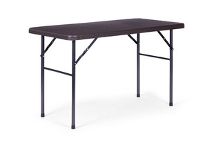 Catering setti 120 cm pöytä 2 penkkiä juhlasetti -BROWN (ruskea) hinta ja tiedot | Puutarhapöydät | hobbyhall.fi