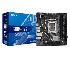 Asrock H610M-HVS Intel H610 LGA 1700 micro ATX hinta ja tiedot | Emolevyt | hobbyhall.fi