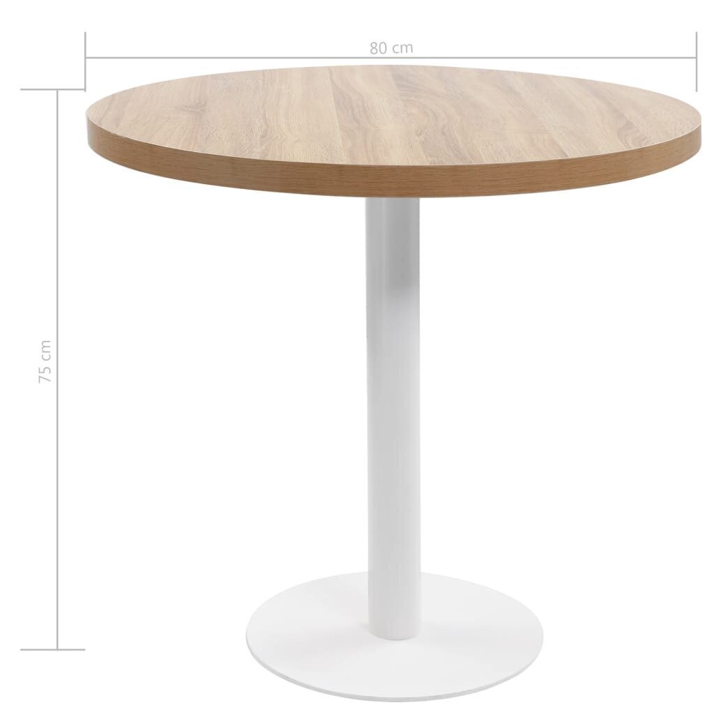 Bistropöytä vaaleanruskea 80 cm MDF hinta ja tiedot | Ruokapöydät | hobbyhall.fi