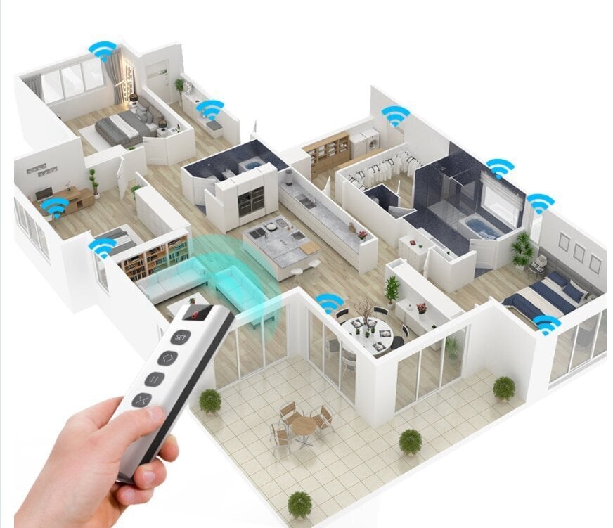 433 MHz:n 9-kanavainen TUYA RF-kaukosäädin hinta ja tiedot | Älylaitteiden lisätarvikkeet | hobbyhall.fi