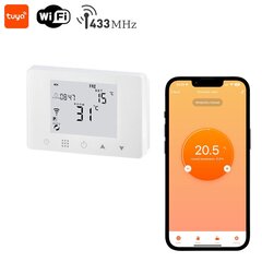 Täysin langaton termostaatti WIFI+RF AA 5v liuskoille ja vastaanottimille. hinta ja tiedot | Älylaitteiden lisätarvikkeet | hobbyhall.fi