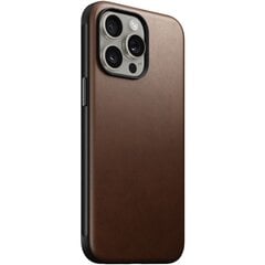 Nomad Modern Leather Case, brown - iPhone 15 Pro Max hinta ja tiedot | Puhelimen kuoret ja kotelot | hobbyhall.fi