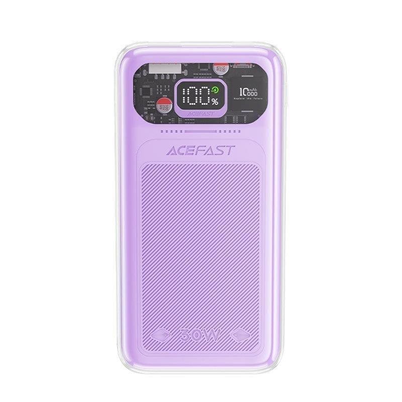 Pikalatauskaapeli, Acefast M1 Sparkling Series1, 10000 mAh, 30 W., violetti hinta ja tiedot | Varavirtalähteet | hobbyhall.fi