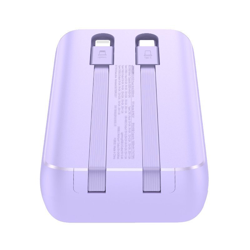 Mini virtalähde, Joyroom JR-PBC071, integroidulla kaapelilla JR-PBC07, 20000 mAh., 30W., vaalean violetti hinta ja tiedot | Varavirtalähteet | hobbyhall.fi