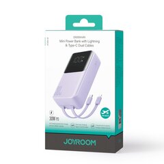 Mini virtalähde, Joyroom JR-PBC071, integroidulla kaapelilla JR-PBC07, 20000 mAh., 30W., vaalean violetti hinta ja tiedot | Varavirtalähteet | hobbyhall.fi