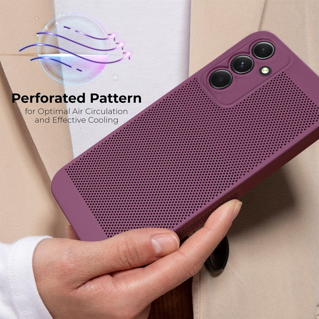 Moozy suojakuori Samsung Galaxy A54 5G kotelo tuuletuskuviolla VentiGuard Case, violetti hinta ja tiedot | Puhelimen kuoret ja kotelot | hobbyhall.fi