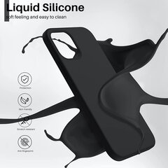 Kotelo Liquid Silicone 1.5mm Apple iPhone 16 musta hinta ja tiedot | Puhelimen kuoret ja kotelot | hobbyhall.fi