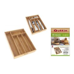Ruokailuvälinekotelo Quttin, bambu (34 x 26 x 4 cm) hinta ja tiedot | Keittiövälineet | hobbyhall.fi