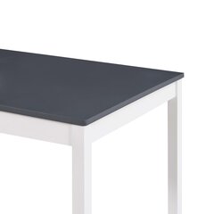 Ruokapöytä valkoinen ja harmaa 140x70x73 cm mänty hinta ja tiedot | Ruokapöydät | hobbyhall.fi