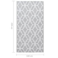 Ulkomatto harmaa 160x230 cm PP hinta ja tiedot | Isot matot | hobbyhall.fi