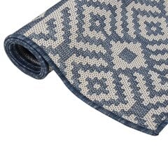 Ulkomatto Flatweave 80x150 cm siniset raidat hinta ja tiedot | Isot matot | hobbyhall.fi