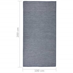 Ulkomatto Flatweave 100x200 cm sininen hinta ja tiedot | Isot matot | hobbyhall.fi