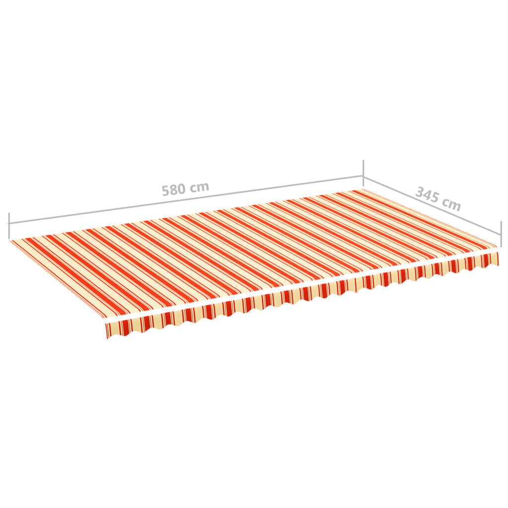 Varakangas markiisiin keltainen ja oranssi 6x3,5 m hinta ja tiedot | Aurinkovarjot ja markiisit | hobbyhall.fi