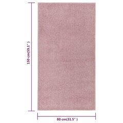 Lyhytnukkainen matto 80x150 cm pinkki hinta ja tiedot | Isot matot | hobbyhall.fi