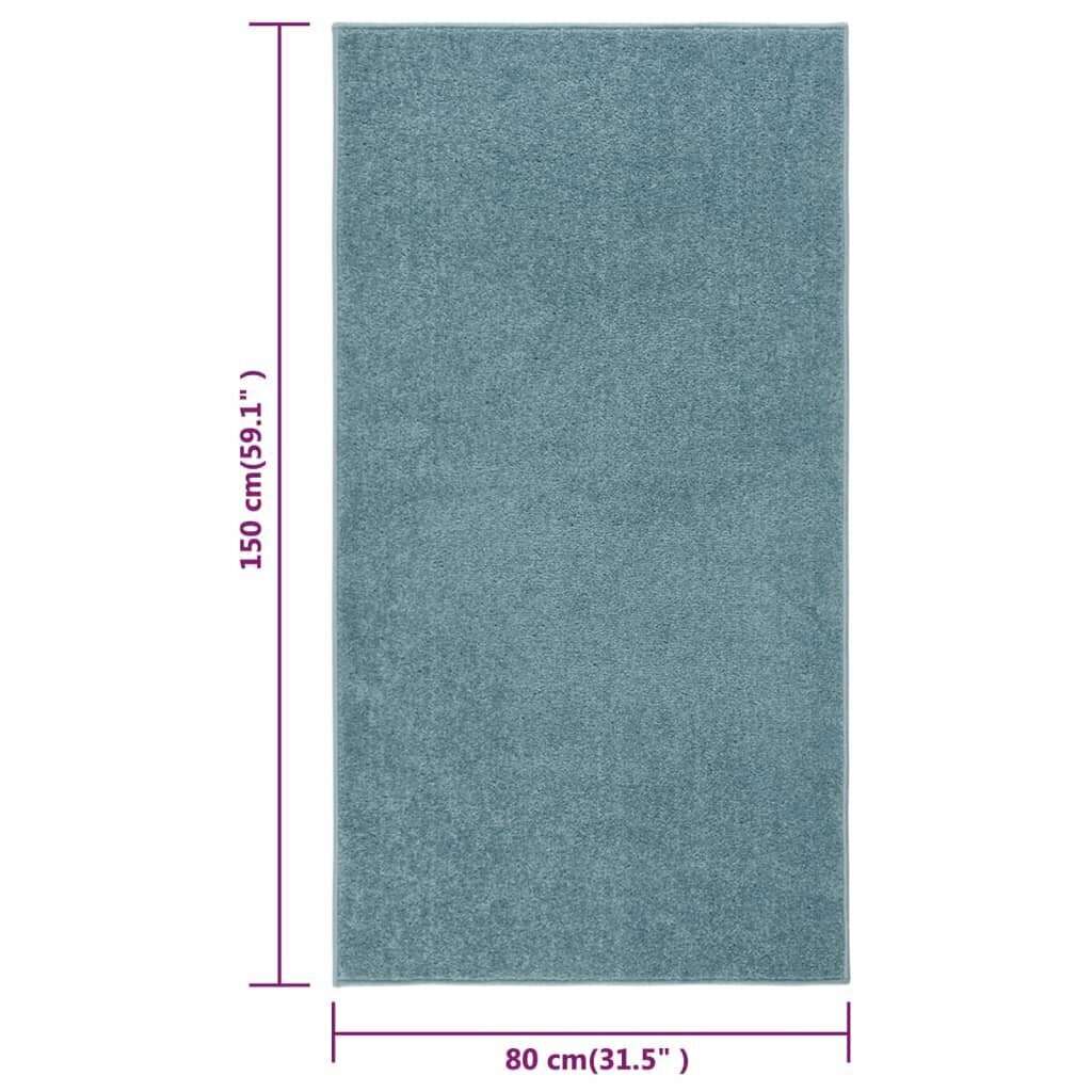 Lyhytnukkainen matto 80x150 cm sininen hinta ja tiedot | Isot matot | hobbyhall.fi