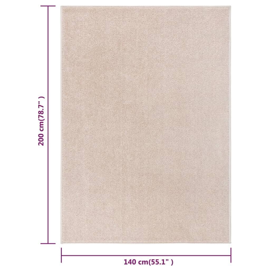 Lyhytnukkainen matto 140x200 cm tumma beige hinta ja tiedot | Isot matot | hobbyhall.fi