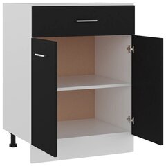 Alalipastokaappi musta 60x46x81,5 cm lastulevy hinta ja tiedot | Keittiön kaapit | hobbyhall.fi