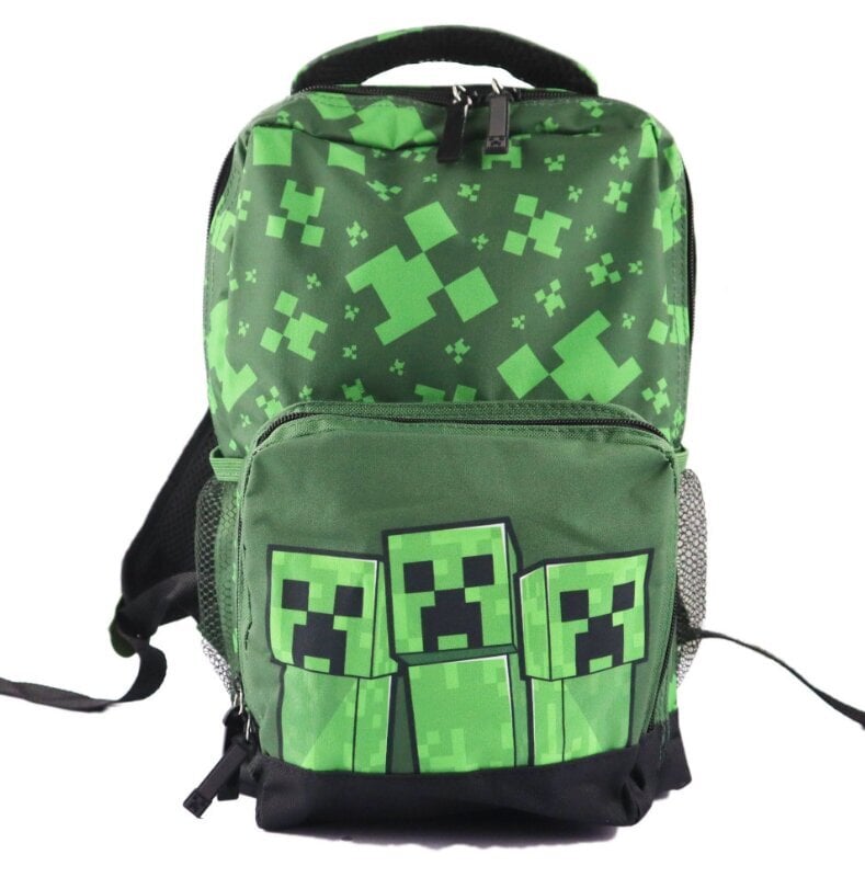 Koulureppu Minecraft, vihreä, 35x25x12cm hinta ja tiedot | Koulureput ja -laukut | hobbyhall.fi