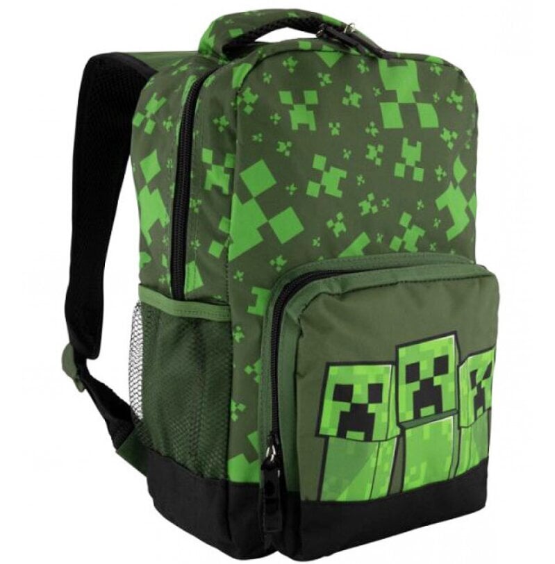 Koulureppu Minecraft, vihreä, 35x25x12cm hinta ja tiedot | Koulureput ja -laukut | hobbyhall.fi