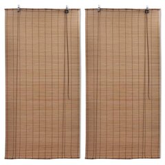 Bambu rullaverhot 2 kpl 100 x 160 cm ruskea hinta ja tiedot | Kaihtimet | hobbyhall.fi