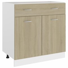 Alalipastokaappi Sonoma-tammi 80x46x81,5 cm lastulevy hinta ja tiedot | Keittiön kaapit | hobbyhall.fi