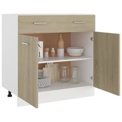 Alalipastokaappi Sonoma-tammi 80x46x81,5 cm lastulevy hinta ja tiedot | Keittiön kaapit | hobbyhall.fi