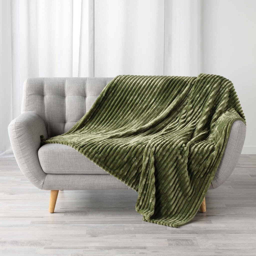 Douceur d'Intérieur Kalie -huopa, khaki, 125 x 150 cm hinta ja tiedot | Päiväpeitot ja huovat | hobbyhall.fi