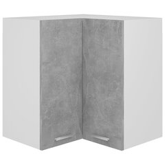 Seinäkulmakaappi betoninharmaa 57x57x60 cm lastulevy hinta ja tiedot | Keittiön kaapit | hobbyhall.fi