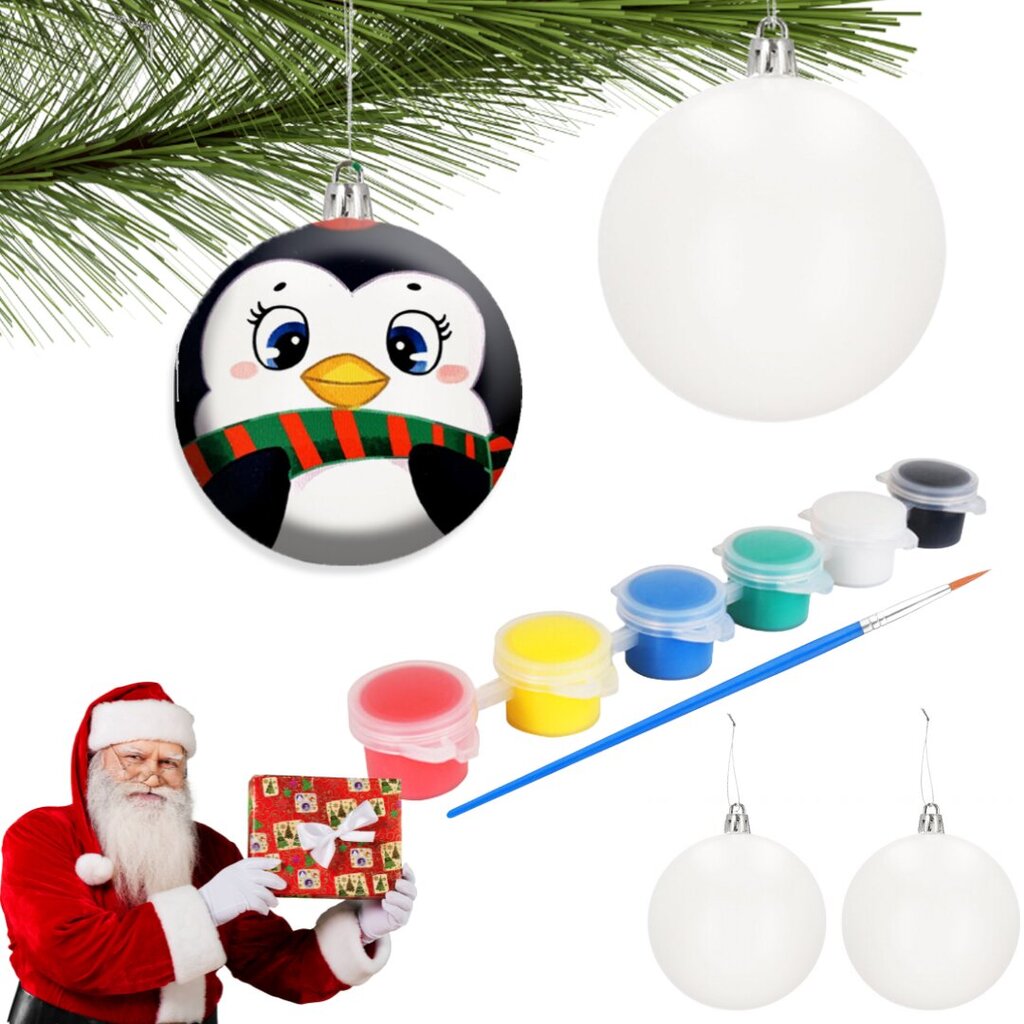 BAUBLES MAALAUKSEEN JOULU RIIPUKSIA MAALAUS PAKKI LOMA LAHJA hinta ja tiedot | Taide- ja askartelutarvikkeet | hobbyhall.fi