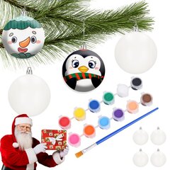 BAUBLES MAALAUKSEEN JOULU RIIPUKSIA MAALAUS SETTI JOULULAHJA JOULULAHJA hinta ja tiedot | Taide- ja askartelutarvikkeet | hobbyhall.fi